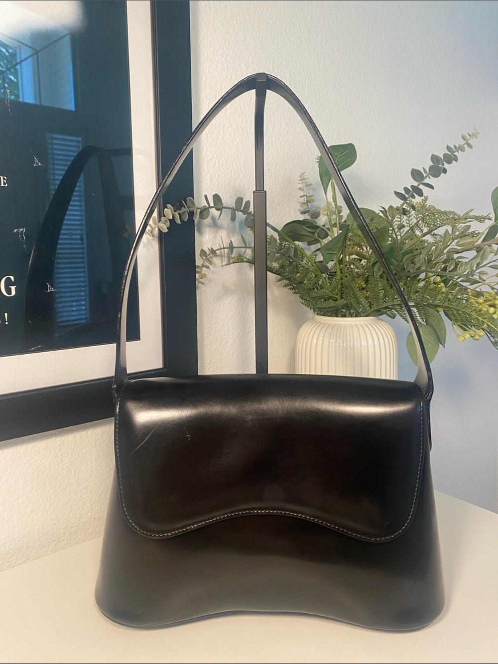 Vintage Italian Leather Artisanal Shoulder Bag